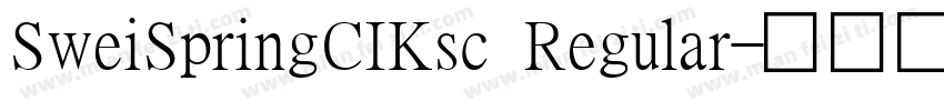 SweiSpringCIKsc Regular字体转换